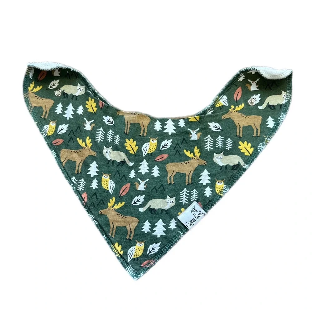 Mixed Brand Bandana Bibs Kids OS Multicolor Excellent‎ Teether Woodland 5Pk